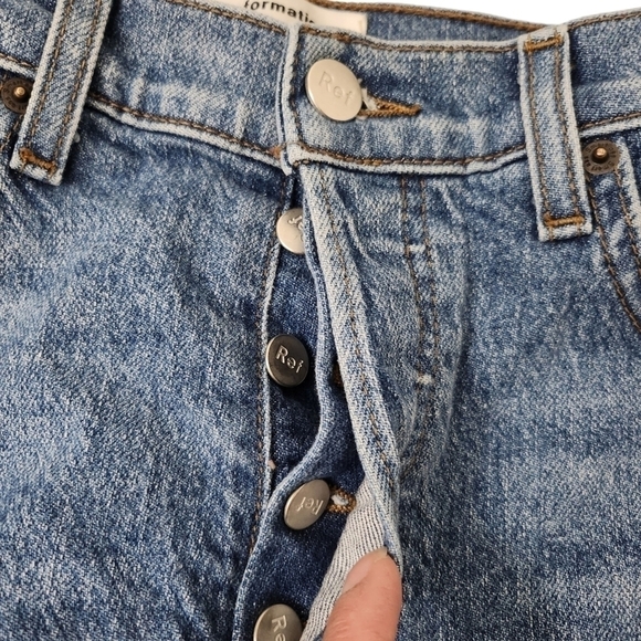 Reformation Jeans Womens 28 Maya Wash Serena‎ High Skinny Blue Button Fly Boho - Picture 3 of 11